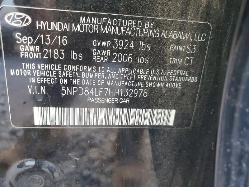 2017 HYUNDAI ELANTRA SE  