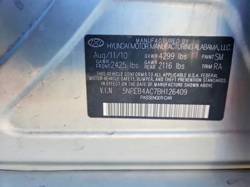 2011 HYUNDAI SONATA GLS  