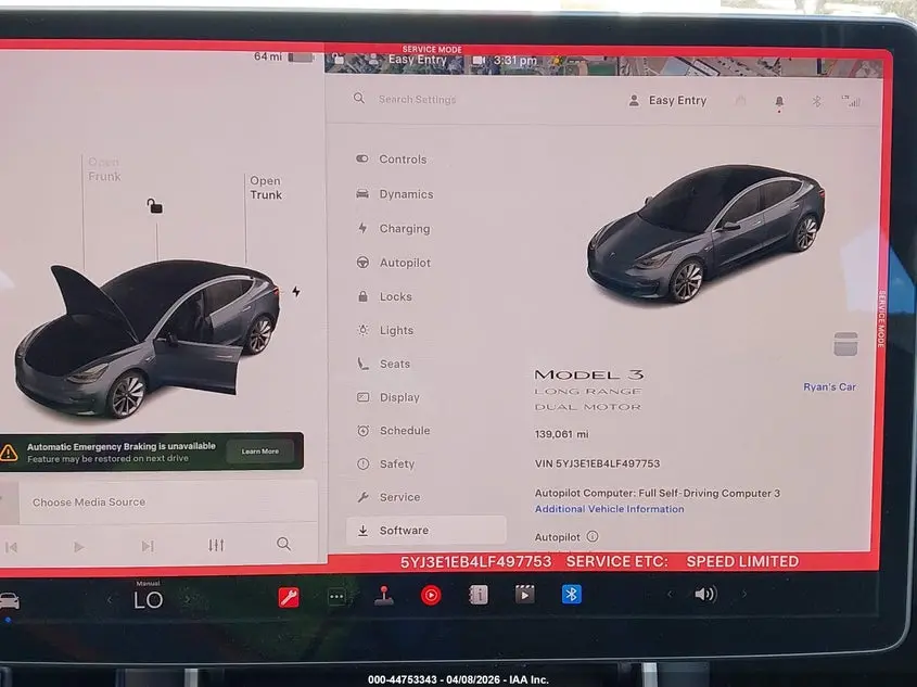 2020 TESLA MODEL 3 LONG RANGE DUAL MOTOR ALL-WHEEL DRIVE