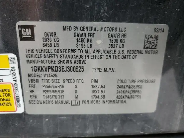 2014 GMC ACADIA SLE  