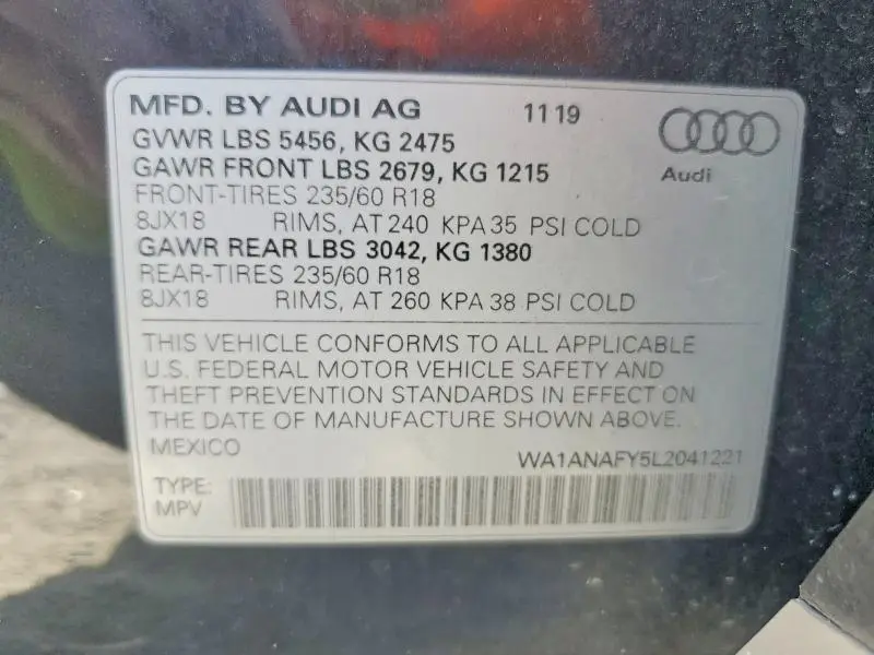 2020 AUDI Q5 PREMIUM  