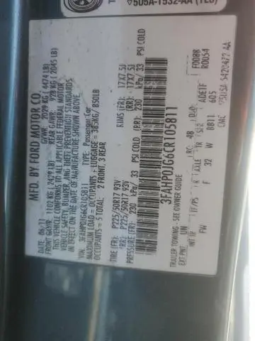 2012 FORD FUSION SEL  