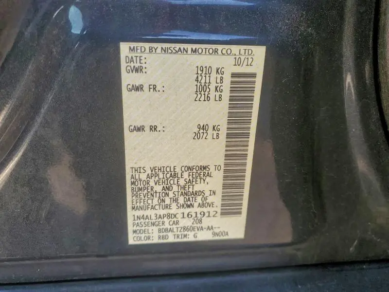 2013 NISSAN ALTIMA 2.5  