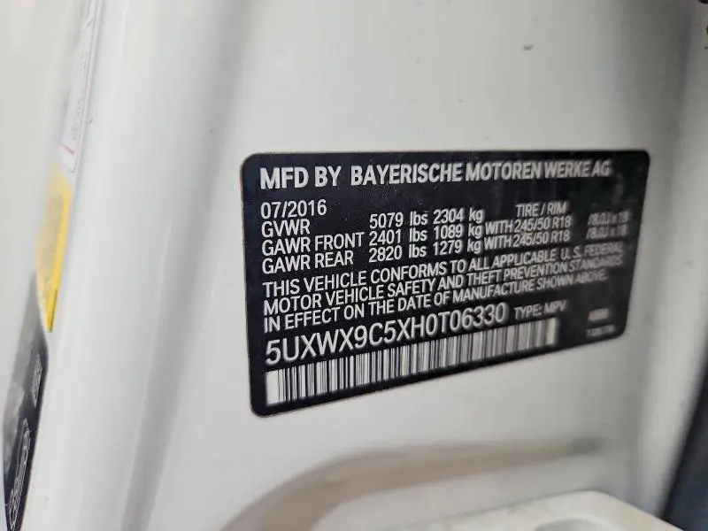 2017 BMW X3 XDRIVE28I  