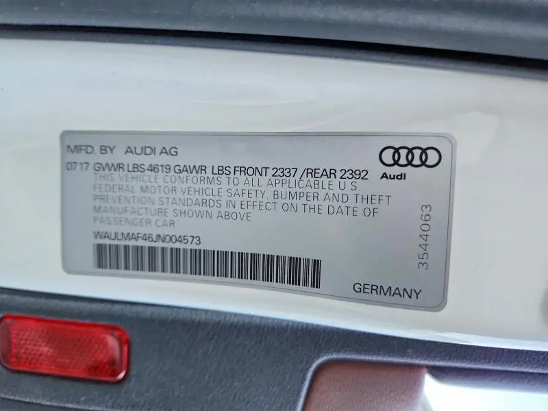 2018 AUDI A4 PREMIUM PLUS  