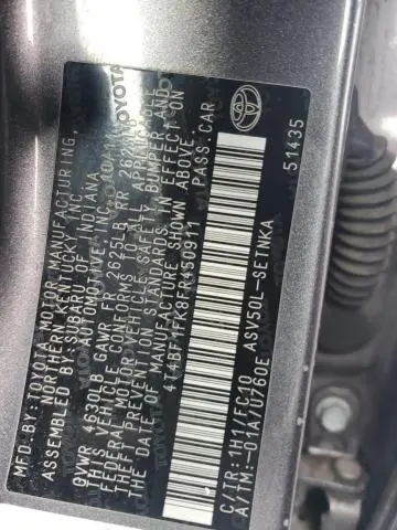 2015 TOYOTA CAMRY LE  