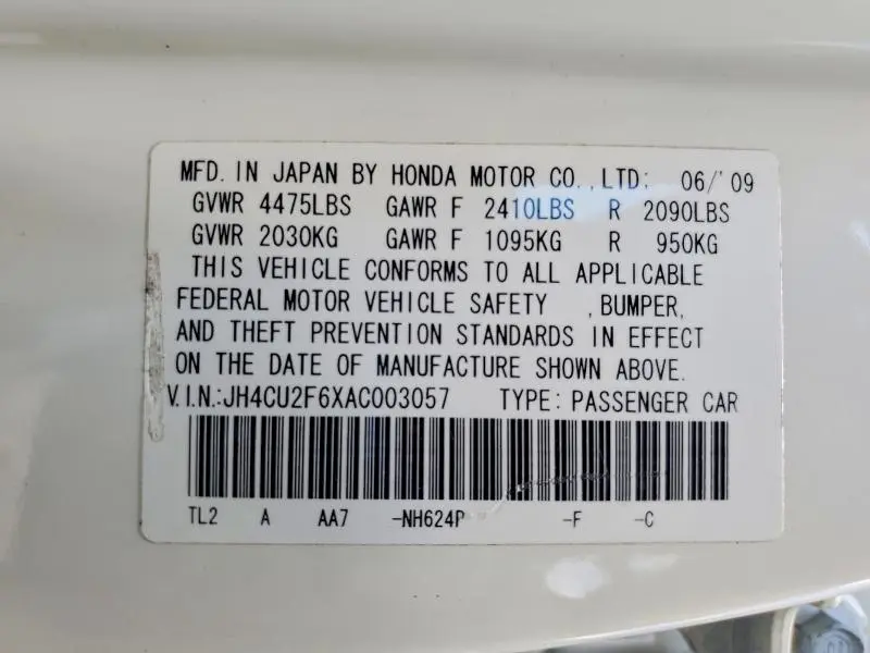 2010 ACURA TSX   