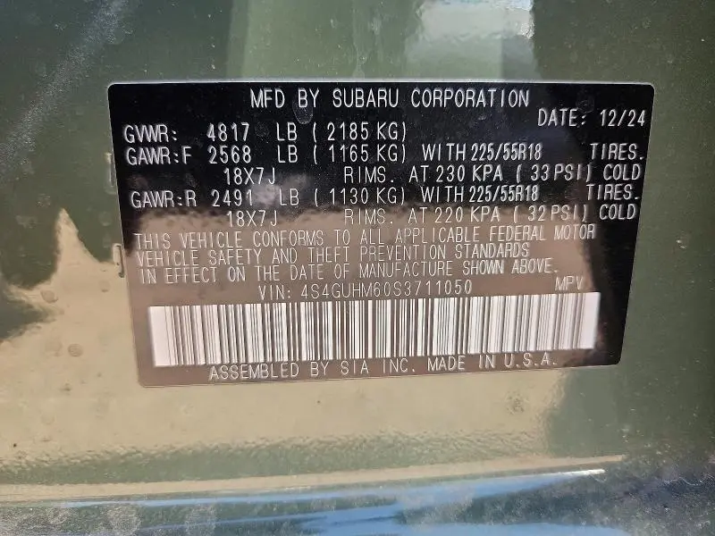 2025 SUBARU CROSSTREK LIMITED  