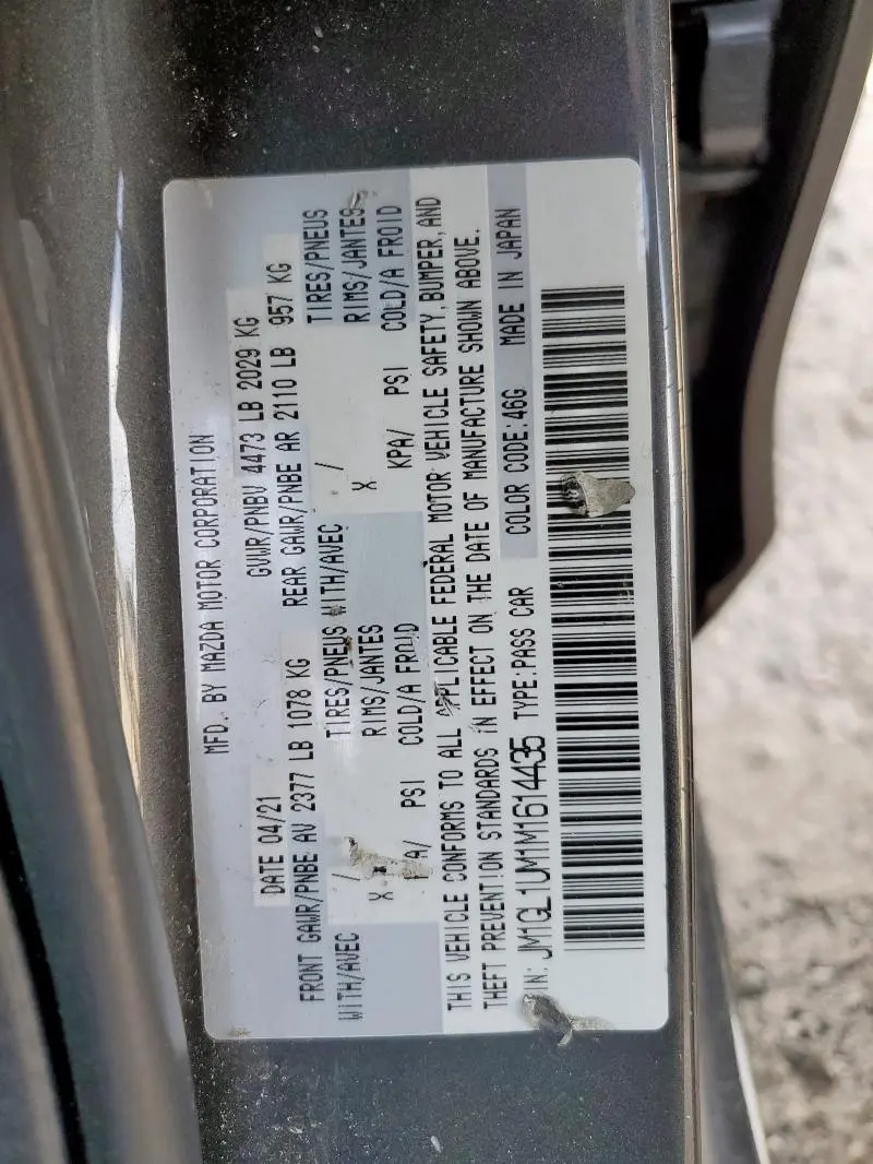 2021 MAZDA 6 SPORT  