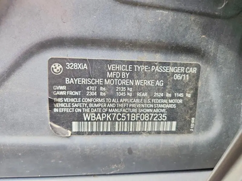 2011 BMW 328 XI  