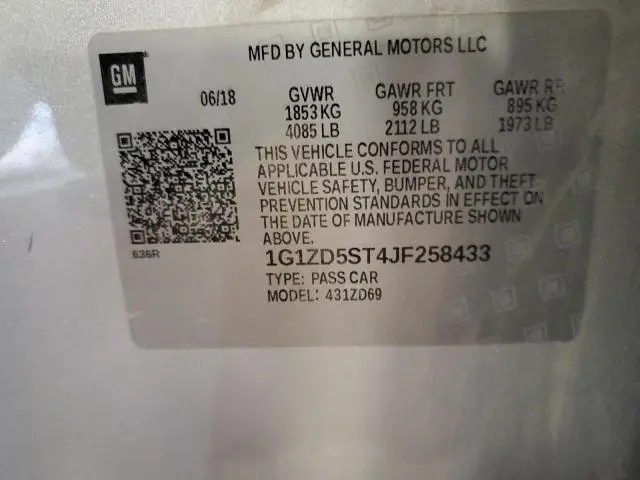 2018 CHEVROLET MALIBU LT  