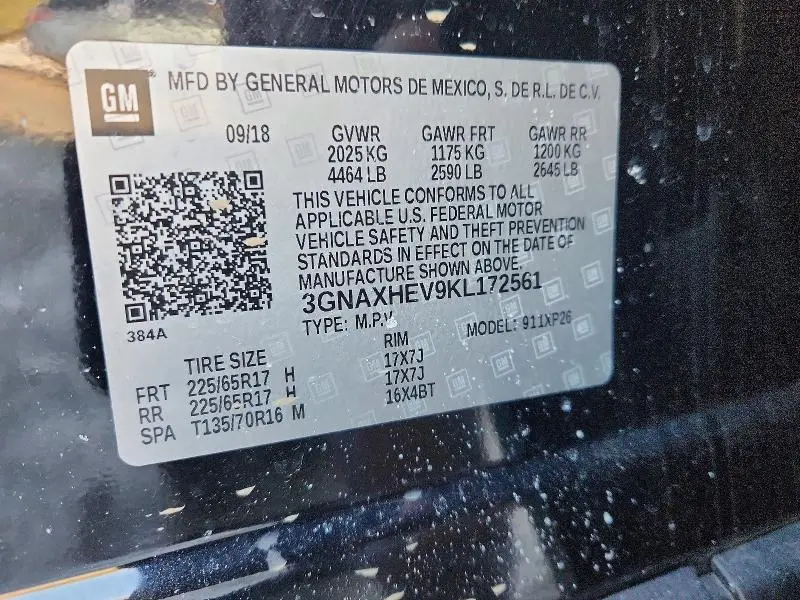 2019 CHEVROLET EQUINOX LS  