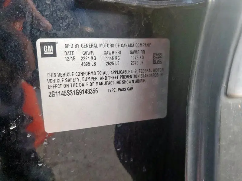 2016 CHEVROLET IMPALA LTZ  