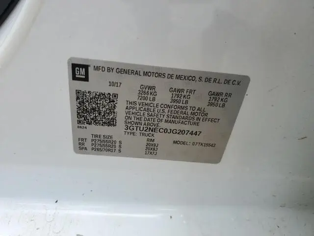 2018 GMC SIERRA K1500 SLT  