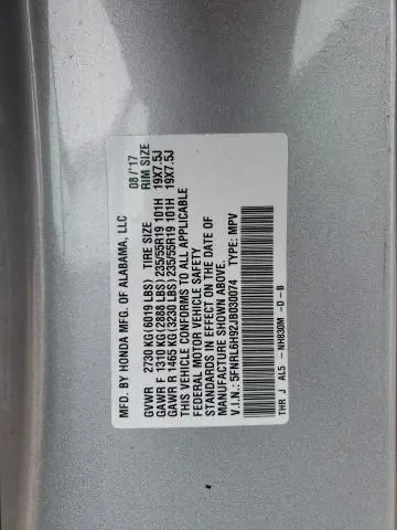 2018 HONDA ODYSSEY ELITE  