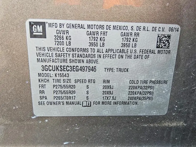 2014 CHEVROLET SILVERADO K1500 LTZ  