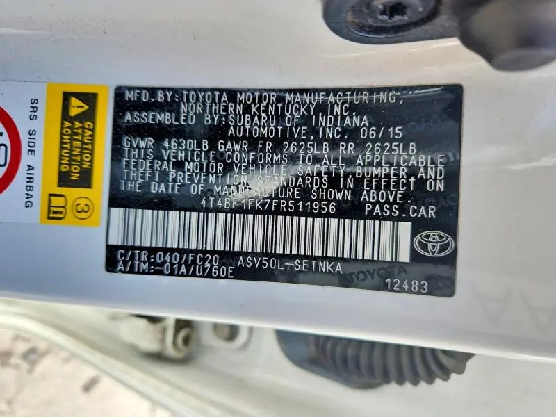 2015 TOYOTA CAMRY LE  