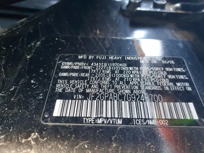 2016 SUBARU CROSSTREK PREMIUM  