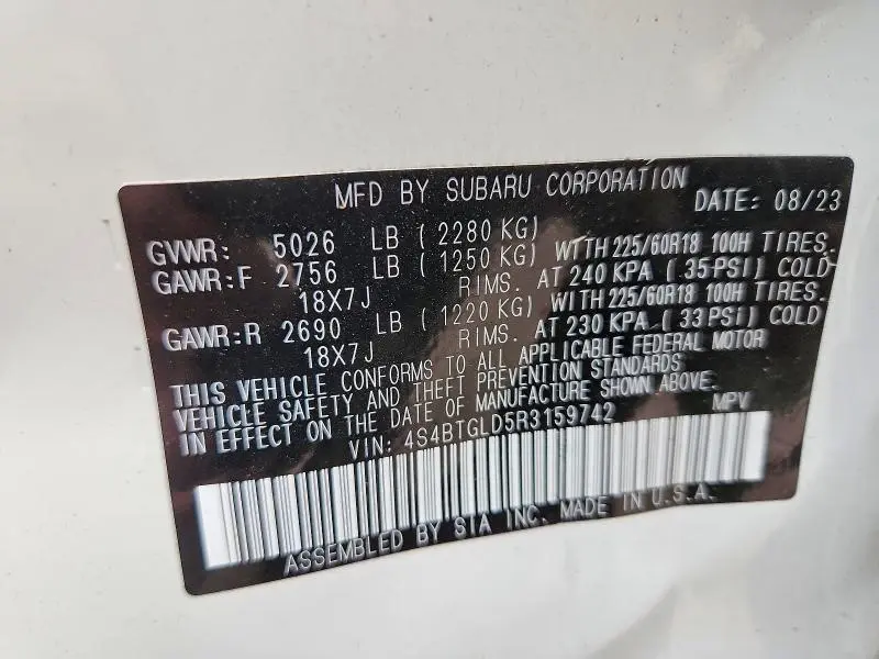 2024 SUBARU OUTBACK ONYX EDITION XT  