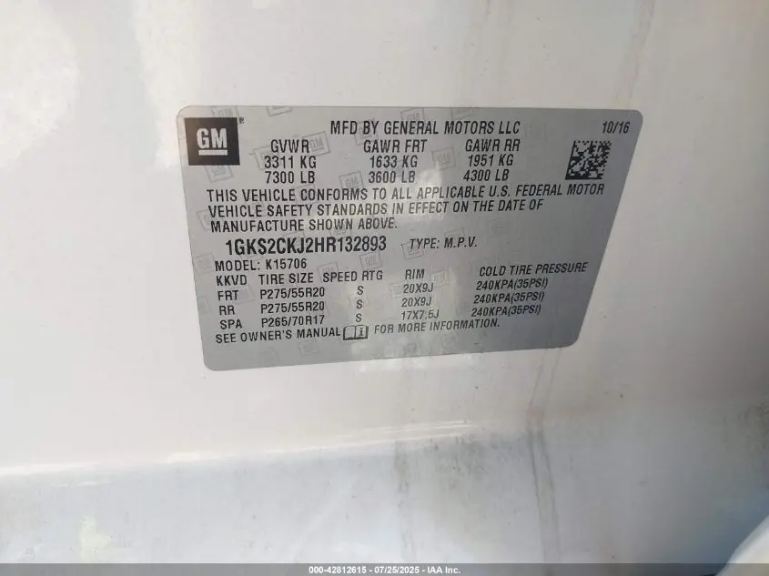 2017 GMC YUKON DENALI