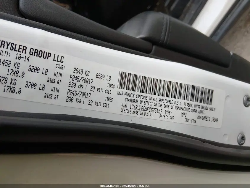 2015 JEEP GRAND CHEROKEE LAREDO