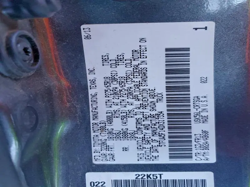 2013 TOYOTA TUNDRA DOUBLE CAB SR5  