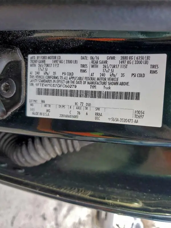 2016 FORD F150 SUPERCREW  