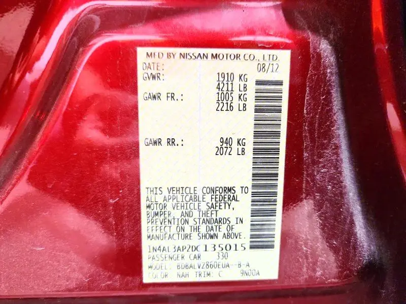 2013 NISSAN ALTIMA 2.5  