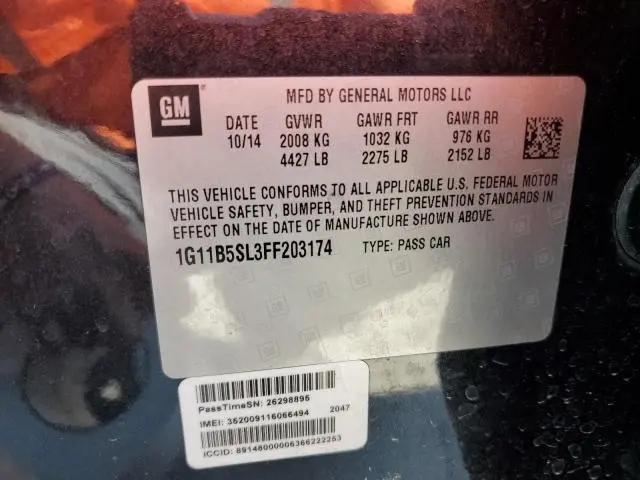 2015 CHEVROLET MALIBU LS  