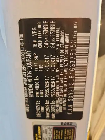 2016 HYUNDAI SANTA FE SPORT   