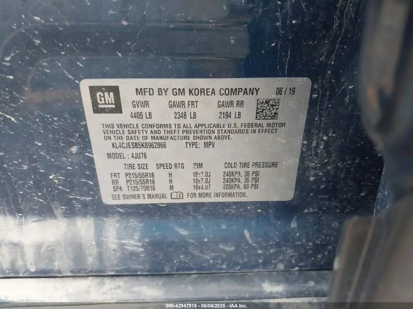 2019 BUICK ENCORE AWD PREFERRED