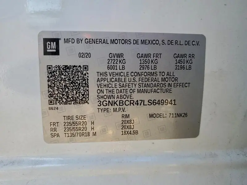 2020 CHEVROLET BLAZER 2LT  