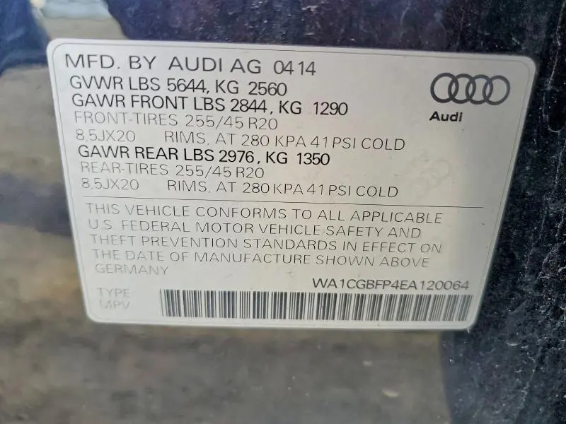 2014 AUDI SQ5 PREMIUM PLUS  
