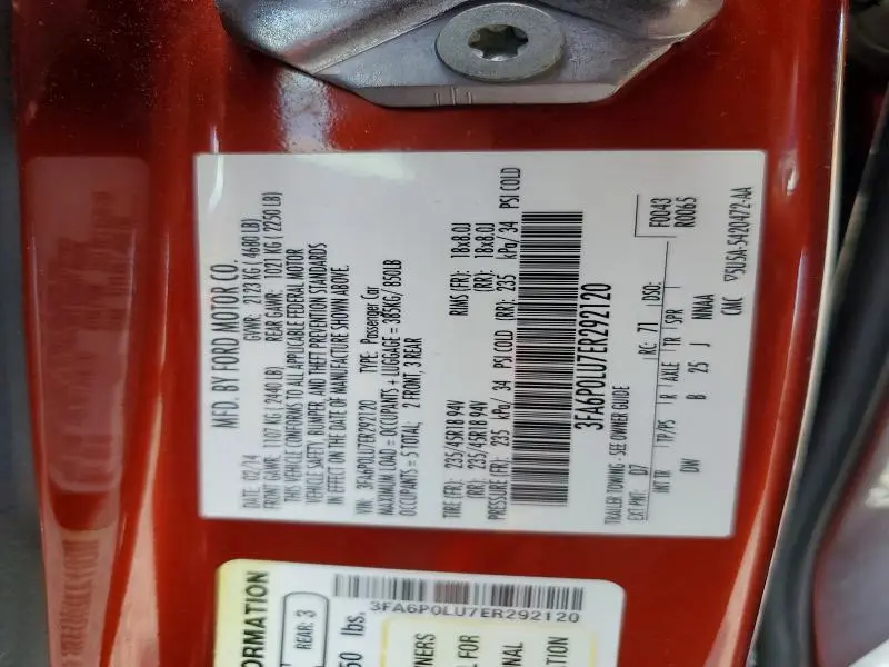 2014 FORD FUSION SE HYBRID  