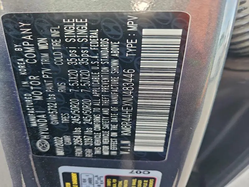 2022 HYUNDAI PALISADE SEL  