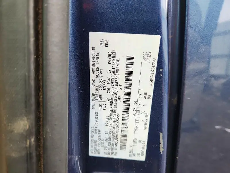 2018 FORD ESCAPE SEL  