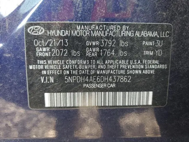 2013 HYUNDAI ELANTRA GLS  