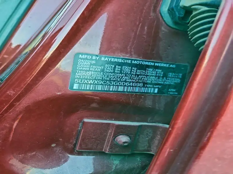 2016 BMW X3 XDRIVE28I  