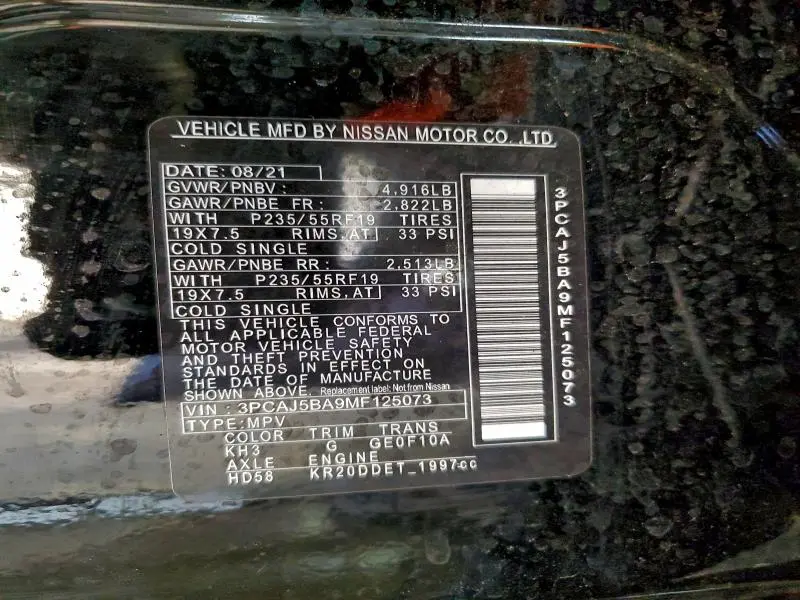 2021 INFINITI QX50 LUXE  