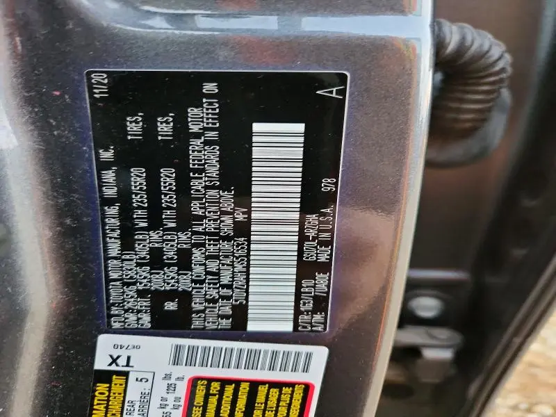 2021 TOYOTA HIGHLANDER LIMITED  