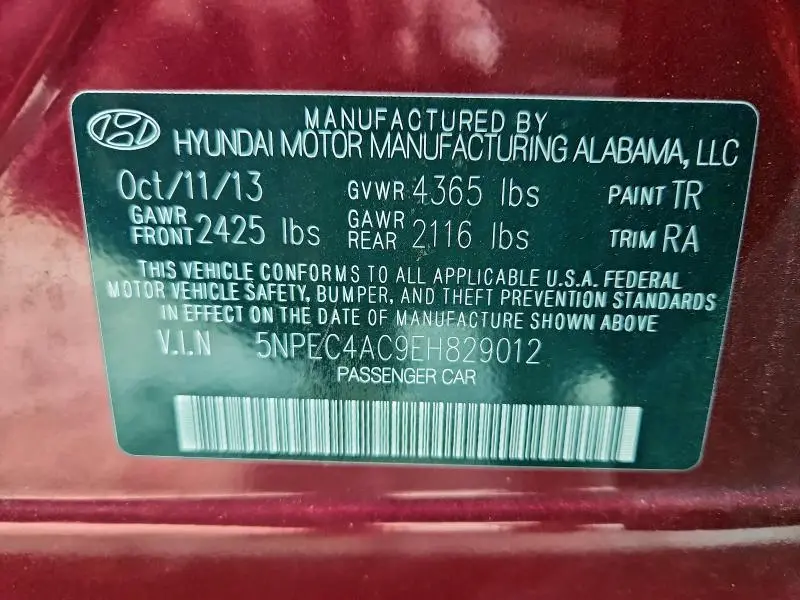 2014 HYUNDAI SONATA SE  