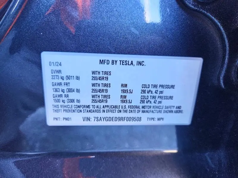 2024 TESLA MODEL Y   