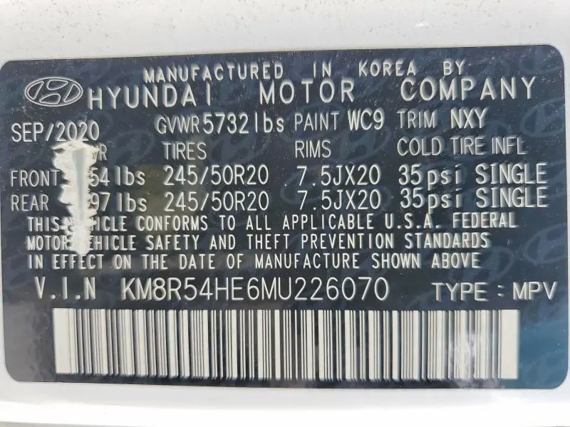 2021 HYUNDAI PALISADE   