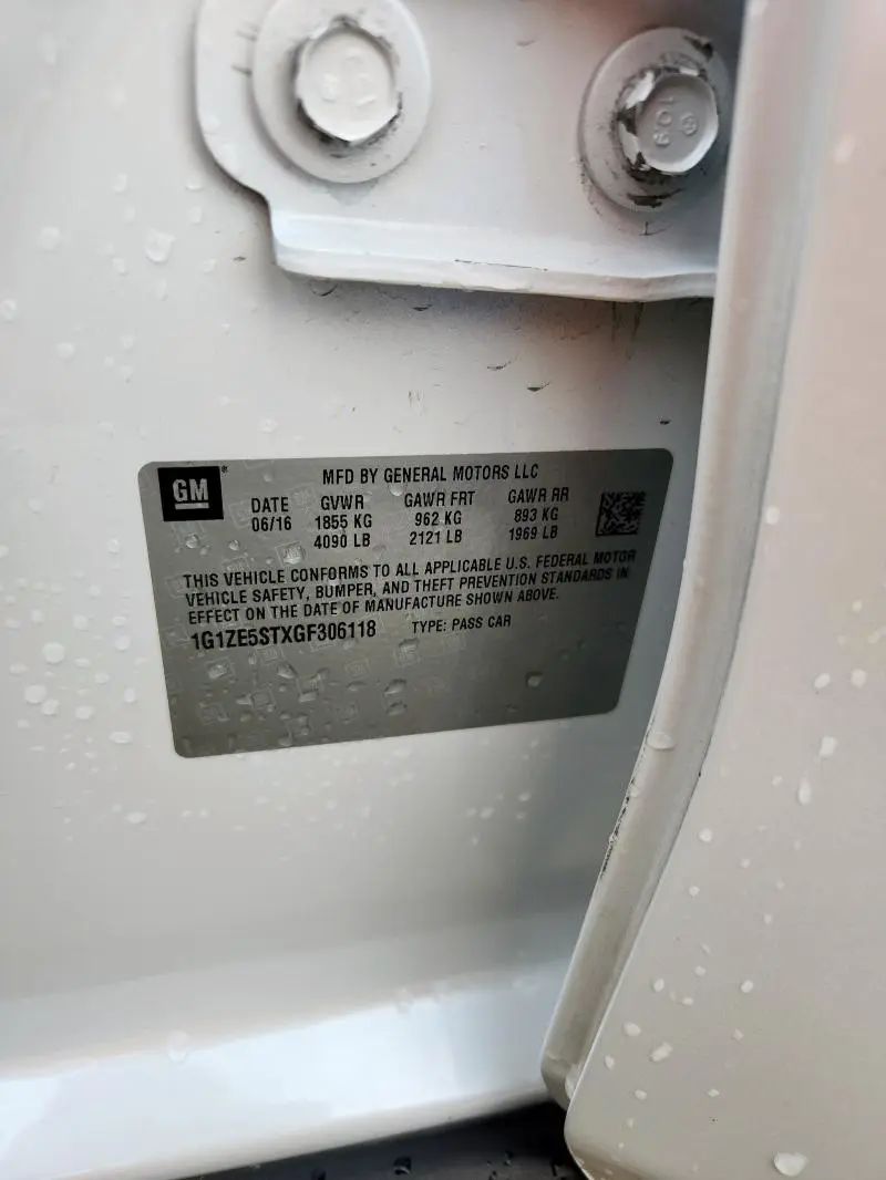 2016 CHEVROLET MALIBU LT  