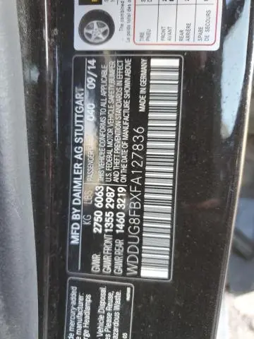 2015 MERCEDES-BENZ S 550 4MATIC  