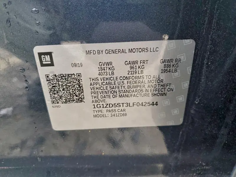 2020 CHEVROLET MALIBU LT  