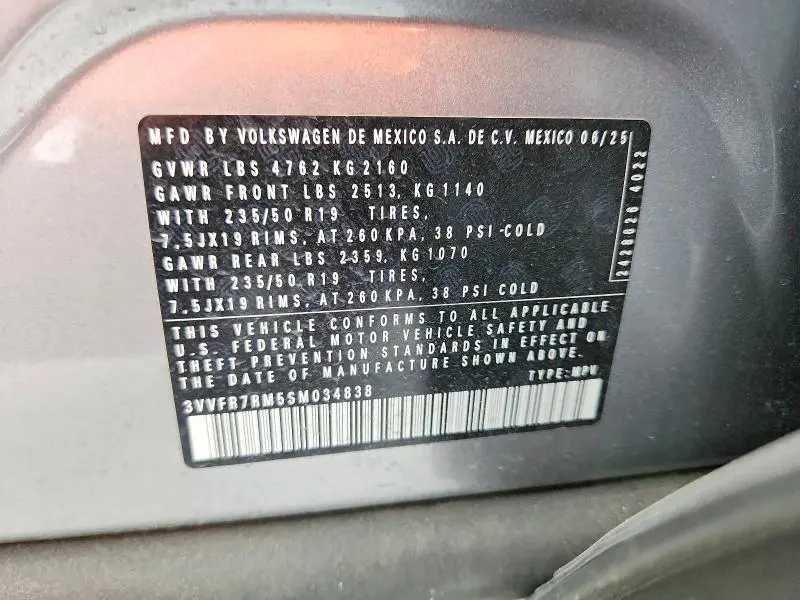 2025 VOLKSWAGEN TIGUAN SE  