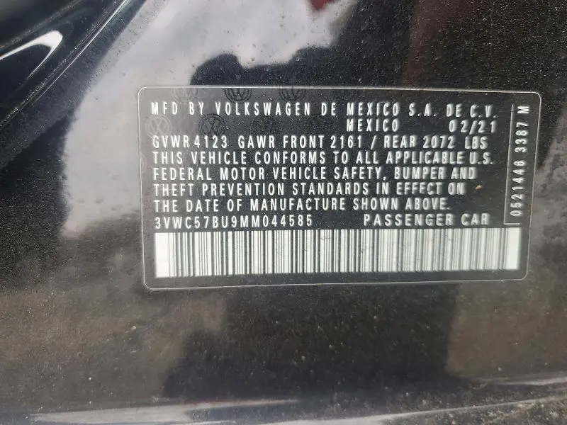 2021 VOLKSWAGEN JETTA S  