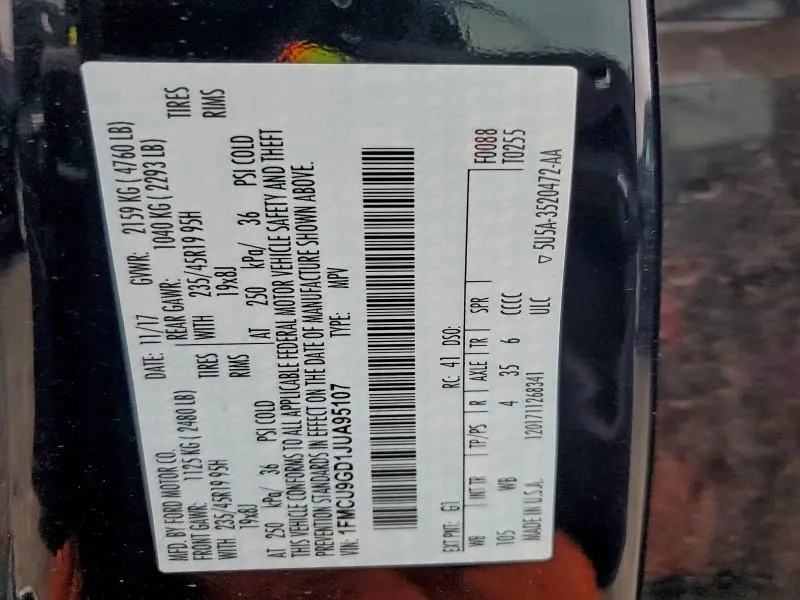 2018 FORD ESCAPE SE  