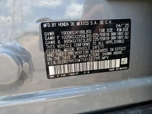 2025 HONDA HR-V SPORT  